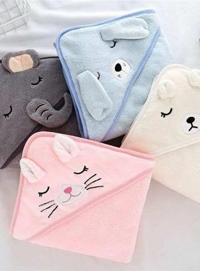 Baby Hooded Towels Newborn Bathrobe Bath Towel Kids Blanket