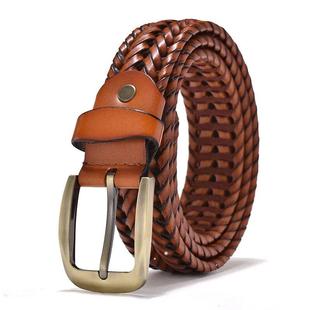 Genuine High Belts Webbing Braided Quality Men Braid Leather