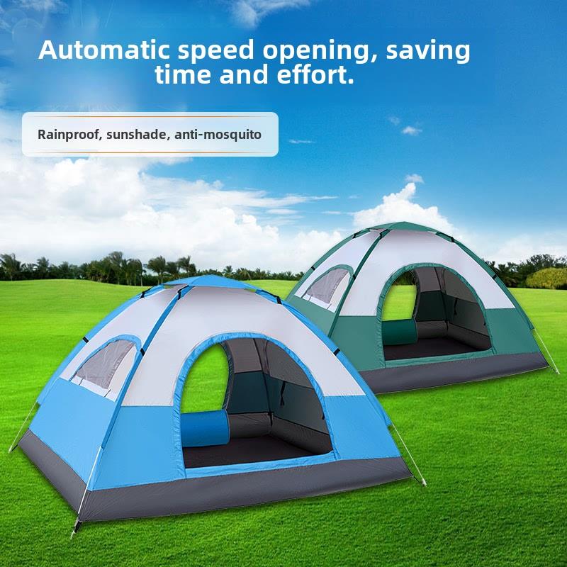 自动户外露营帐篷3-4人徒步便携式