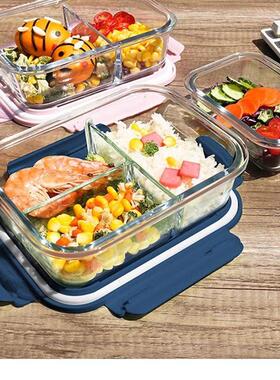 Glass lunch box can be microwavable storage bento box便当盒