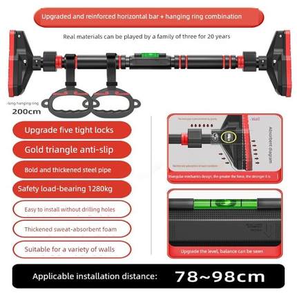 Horizontal bar.Fitness equipnt Pull-up deviceno punching