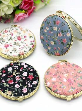 1pc Mini Makeup Compact Poet Floral Mirror Portable Two-si