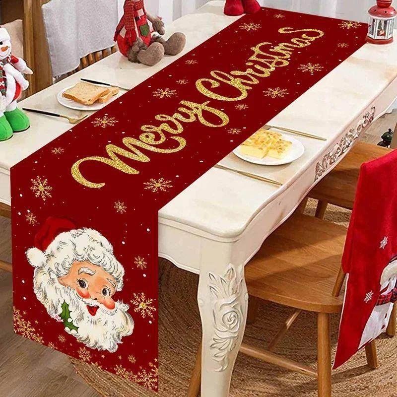 Santa Claus Christmas Table Runner Christmas Decorations For