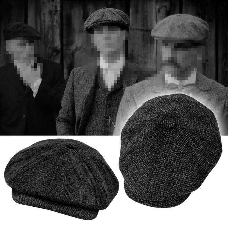 Retro Newsboy Caps Men Octagonal Hats British Painters Hats