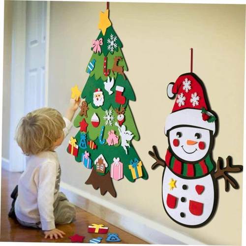 Baby Busy Board DIY Felt Christmas Tree Snowman Xmas Gift Ch