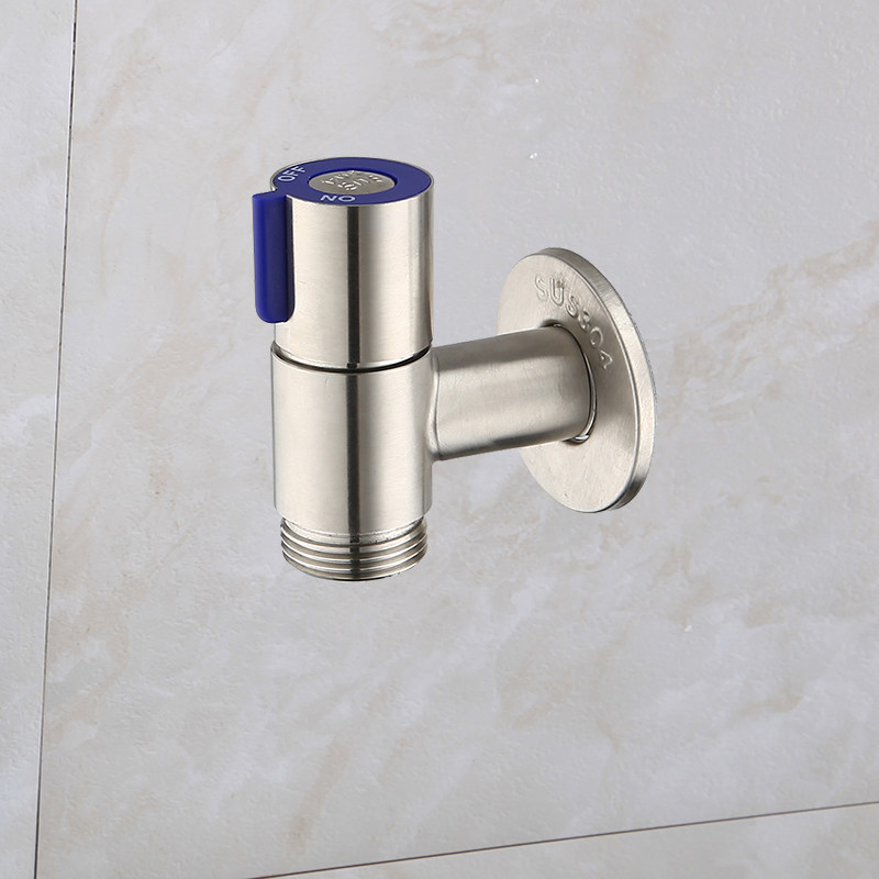 卫生间304不锈钢家用热水器4分超短三角阀开关三通阀门迷你洗衣机