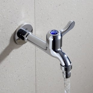 全铜体洗衣机专用水龙头加长家用拖把池4分6分快开入墙单冷水龙头