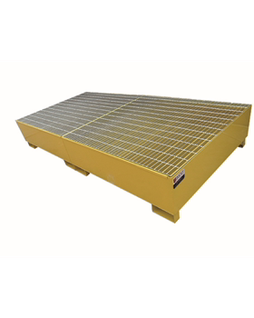 IBC钢制盛漏托盘 红色 无支架 双吨桶 265×130×43.5cm