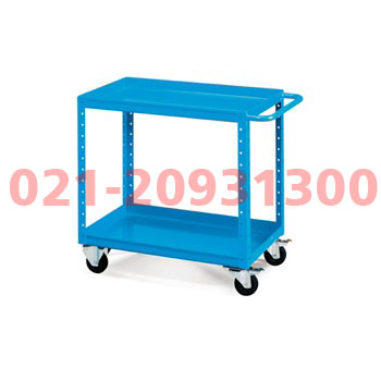 浅蓝钢制双层手推车920×510×810mm,载重150kg FCR 0091 00 04