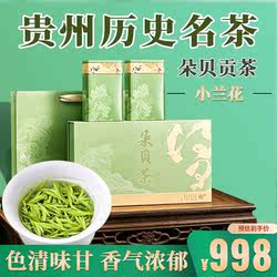 茶叶绿茶新茶特级明前嫩芽高山云雾茶罐装高端送礼名茶贵州朵贝茶