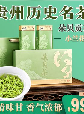 茶叶绿茶新茶特级明前嫩芽高山云雾茶罐装高端送礼名茶贵州朵贝茶