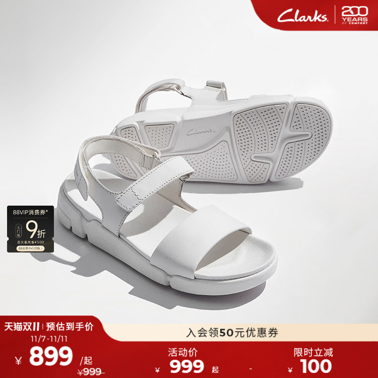 Clarks三瓣鞋凉鞋时尚舒适百搭