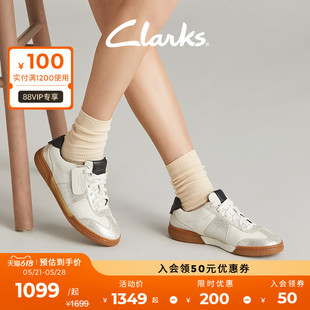 2024春季 板鞋 复古德训鞋 女小白鞋 Clarks其乐艺动系列女鞋 休闲鞋 款