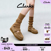 单鞋 复古通勤T字玛丽珍一脚蹬乐福鞋 女鞋 Clarks其乐Wallabee新品
