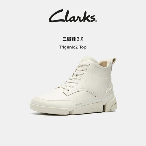 Clarks其乐女高帮厚底舒适鞋靴