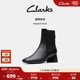 Clarks其乐Nyta45Knit秋冬新品 经典 羊皮瘦瘦靴方头中筒袜靴短靴女