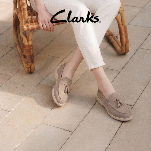 Clarks其乐女士一脚蹬羊皮乐福