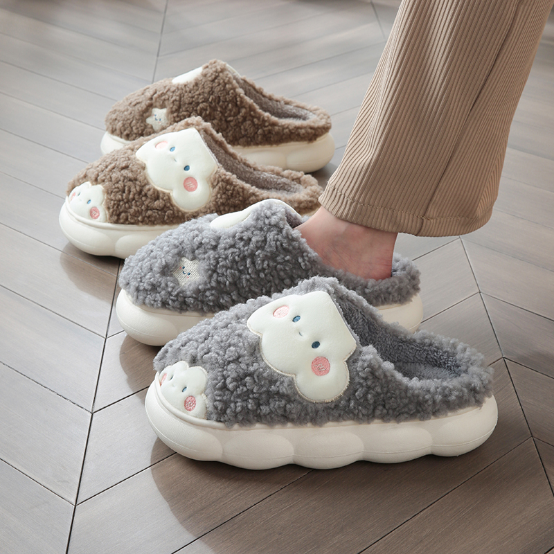 23新款秋冬季棉拖男毛绒卡通
