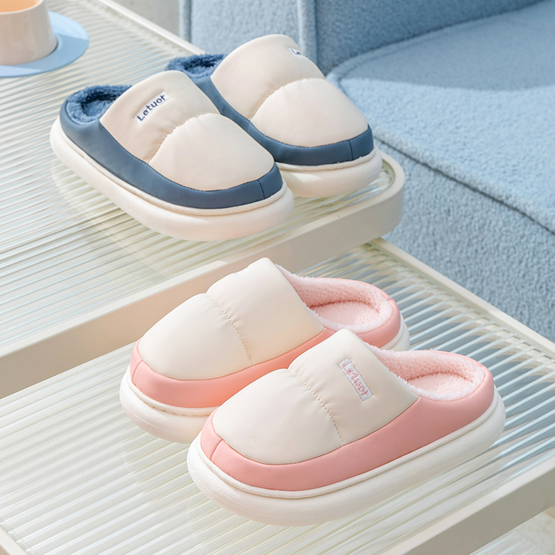 情侣棉拖秋冬季居家防水