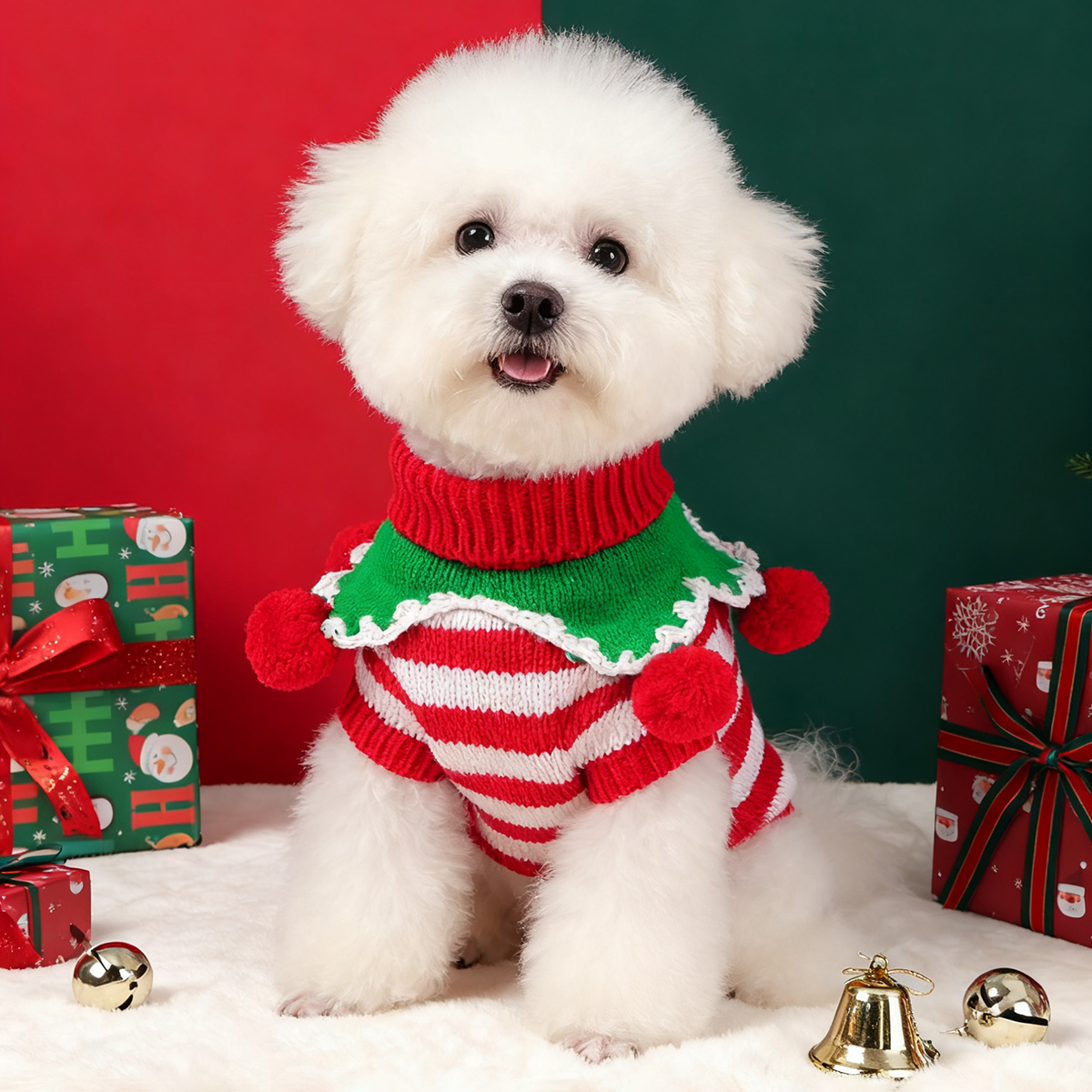 petcircle圣诞保暖毛衣狗狗衣服