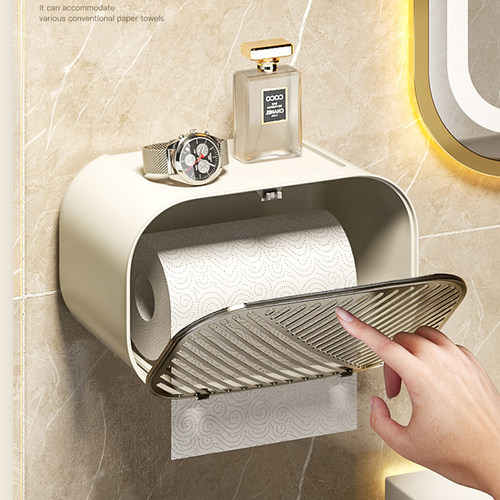 卫生间纸巾盒防水免打孔壁挂置物