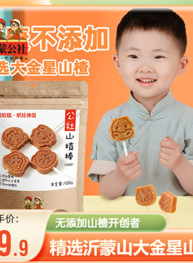 沂蒙公社无添加山楂棒棒糖原味添加儿童零食独立小包装500g