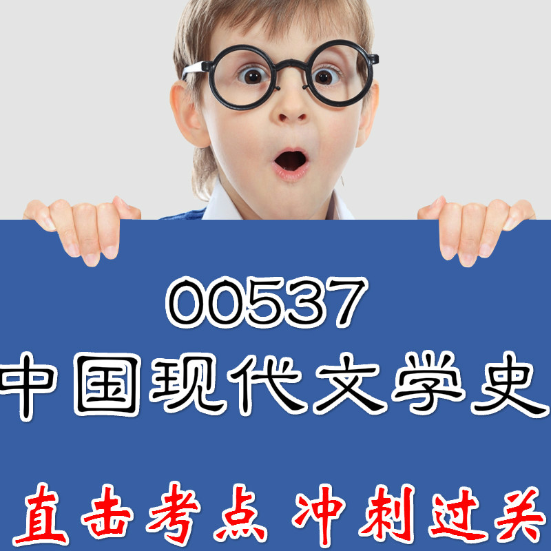 00537中国现代文学史 重点复习  精华考点 自考笔记 无需真题 自学辅导讲义  考前押题