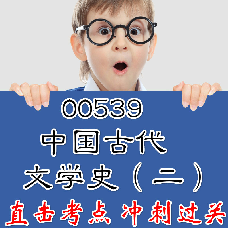 00539-中国古代文学史（二） 重点复习  精华考点 自考笔记 无需真题 自学辅导讲义  考前押题