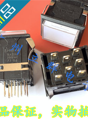 EHM-4 进口SUNMULON 复位8脚 按键开关 白色 带灯 丨