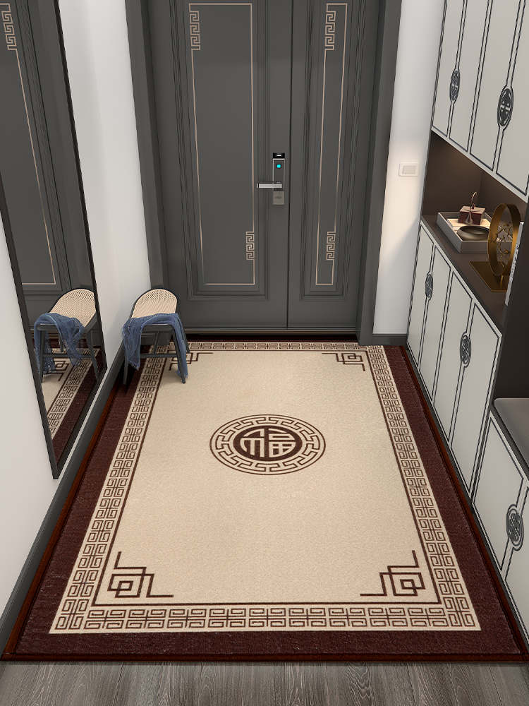 新中式入户门地垫家用地毯门口地垫进门玄关耐脏蹭土垫子门垫脚垫