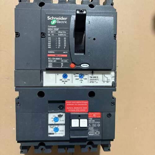 议价施耐德NSX250F塑壳漏电断路器，4P，250A，800V