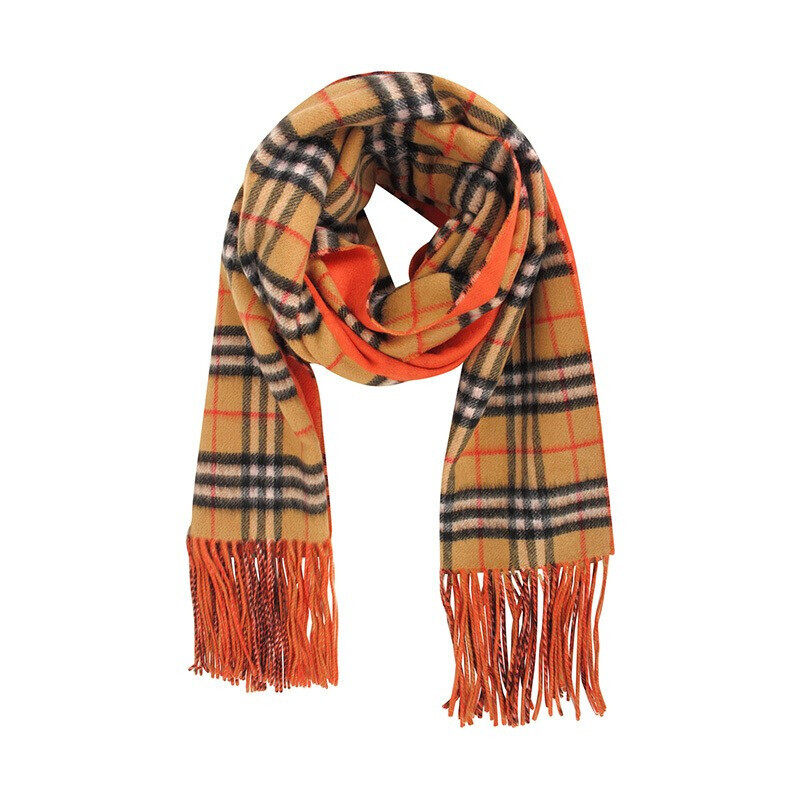 正品BURBERRY/巴宝莉围巾男巴宝莉情侣羊绒流苏围脖女GK