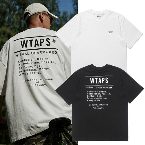 现货WTAPS日系字母印花短袖T恤