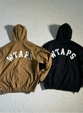 现货 WTAPS秋季连帽夹克 西山彻日系潮牌字母刺绣宽松帽衫外套男