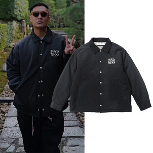 正确版本！水洗做旧 MADNESS 25AW 余文乐同款夹棉教练夹克男外套