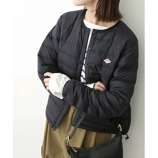 现货 DANTON日系简约徽标内胆长袖羽绒服 男女款冬季防风保温外套