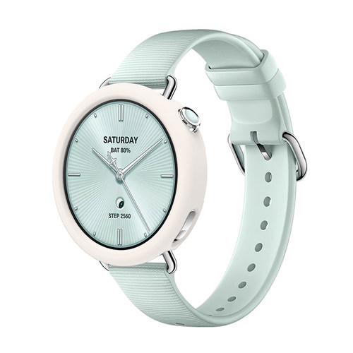 适用小米watch S4 41mm手表硅胶保护套柔软防摔半包镂空边框表壳18MM彩色保护软硅胶表带S4 41MM可爱替换配件