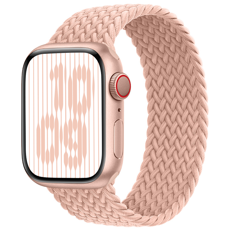 适用apple watch9手表带彩虹编织尼龙iwatch8/7/6代SE苹果手表表带s8运动s7创意s6男女款49mm潮智能腕带ultra 智能设备 智能手表手环表带/腕带 原图主图