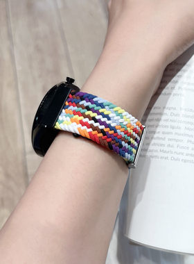 适用华为手表GT6/5/5pro表带尼龙编织watch3/gt4保时捷荣耀magic小米color运动gt2e三星男女智能配件手表带46