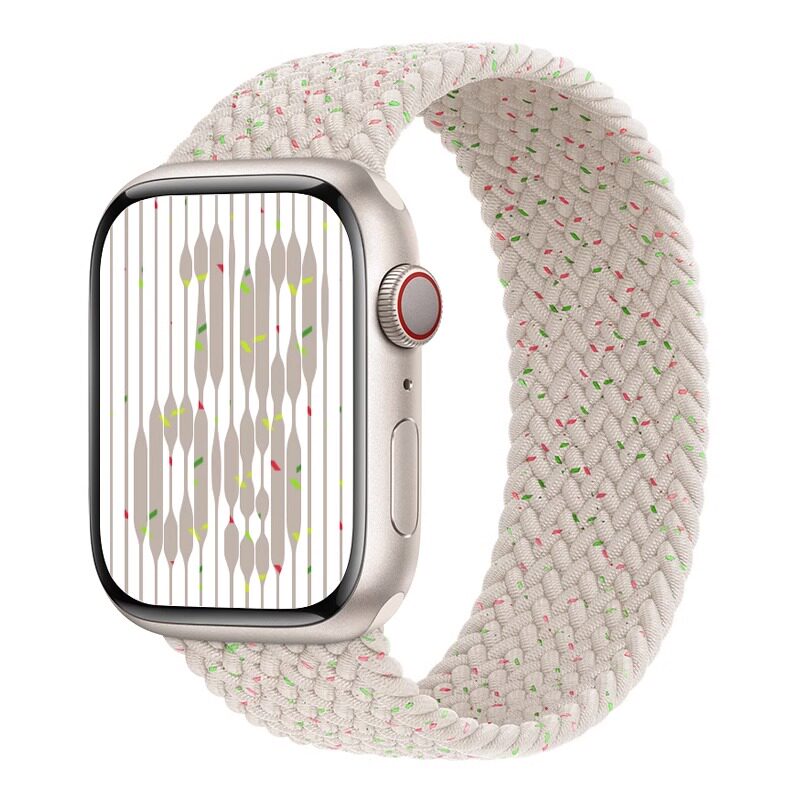 适用apple watch9表带彩虹iwatch8/7/6单圈编织尼龙苹果手表Ultra男女款44/40/41mm运动创意时尚配件潮45表带怎么样,好用不?