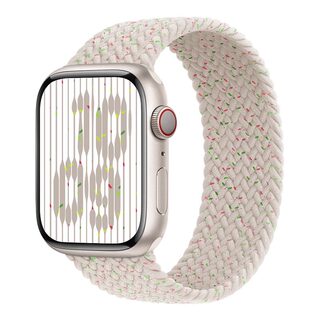 适用apple watch9表带彩虹iwatch8/7/6单圈编织尼龙苹果手表Ultra男女款44/40/41mm运动创意时尚配件潮45表带