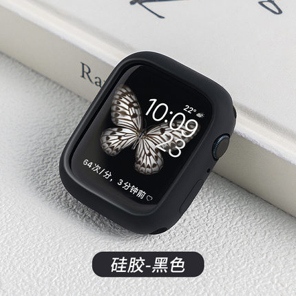 适用apple watch11保护壳苹果手表s10表壳iwatch7/8硅胶防水防摔保护套6/5/4/3/SE男女41/45mm手表糖果软壳s7
