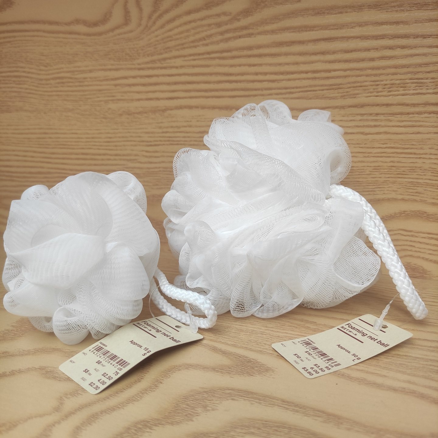 MUJI无印良品起泡浴球浴花伸缩浴球携带用伸缩搓澡搓背家用沐浴球