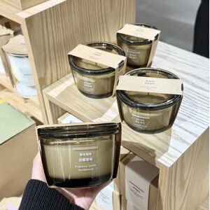 新品代购MUJI无印良品香味蜡烛秋梨葡萄柚白檀栀子花香薰室内芳香