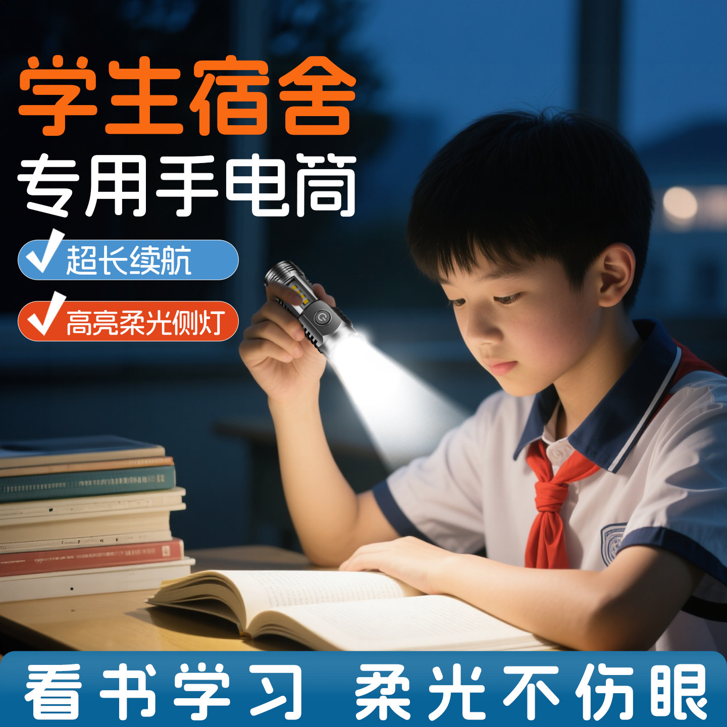 学生专用小手电柔光不伤眼