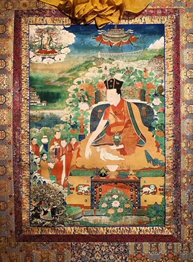西藏精品老唐卡古董古玩古代艺术品收藏
