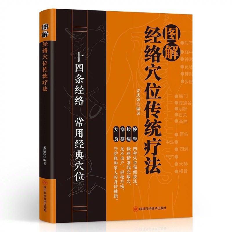 图解经络穴位传统疗法 十四条经络常用经典穴位 按摩拔罐刮痧艾灸四种穴位保健技法J