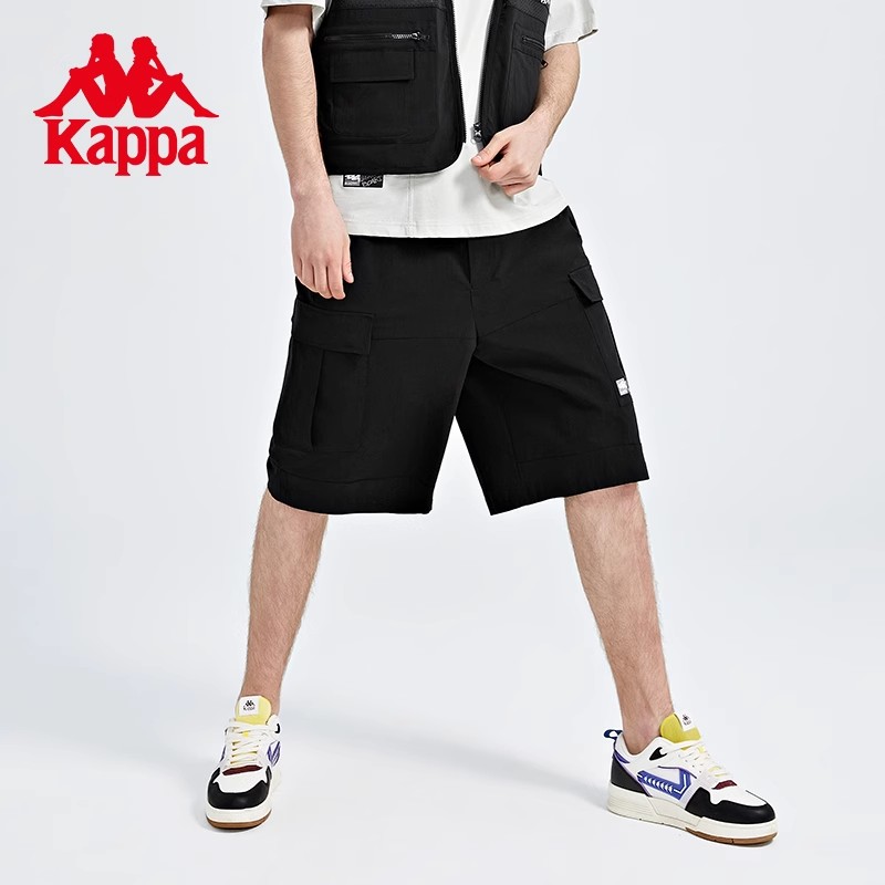 Kappa卡帕短裤新款男运动阔腿五分裤休闲篮球短裤K0C32DY11D