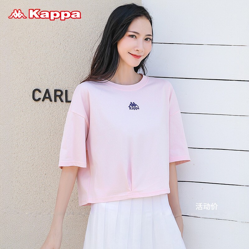 kappa卡帕夏款女运动休闲短袖T恤草莓图案衫K0B42TD88