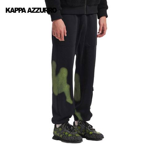 卡帕Kappa Azzurro系列运动裤荧光绿印花小